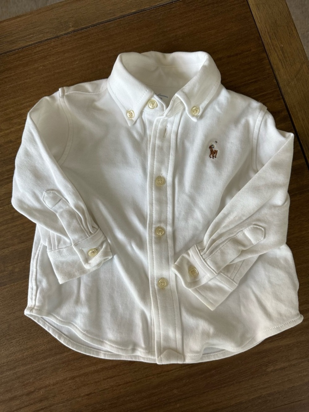 9-12months. Worn once Ralph Lauren White Button-Down Shirt